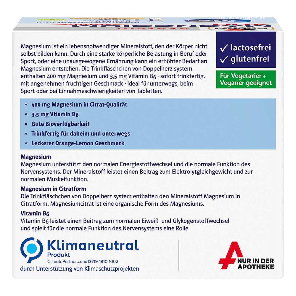 Doppelherz Magnesium 400 Liquid system drinking ampoule, 30 pcs PZN 17946158