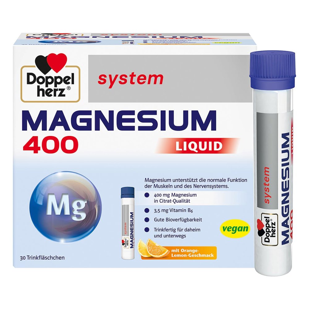 Doppelherz Magnesium 400 Liquid system drinking ampoule, 30 pcs PZN 17946158