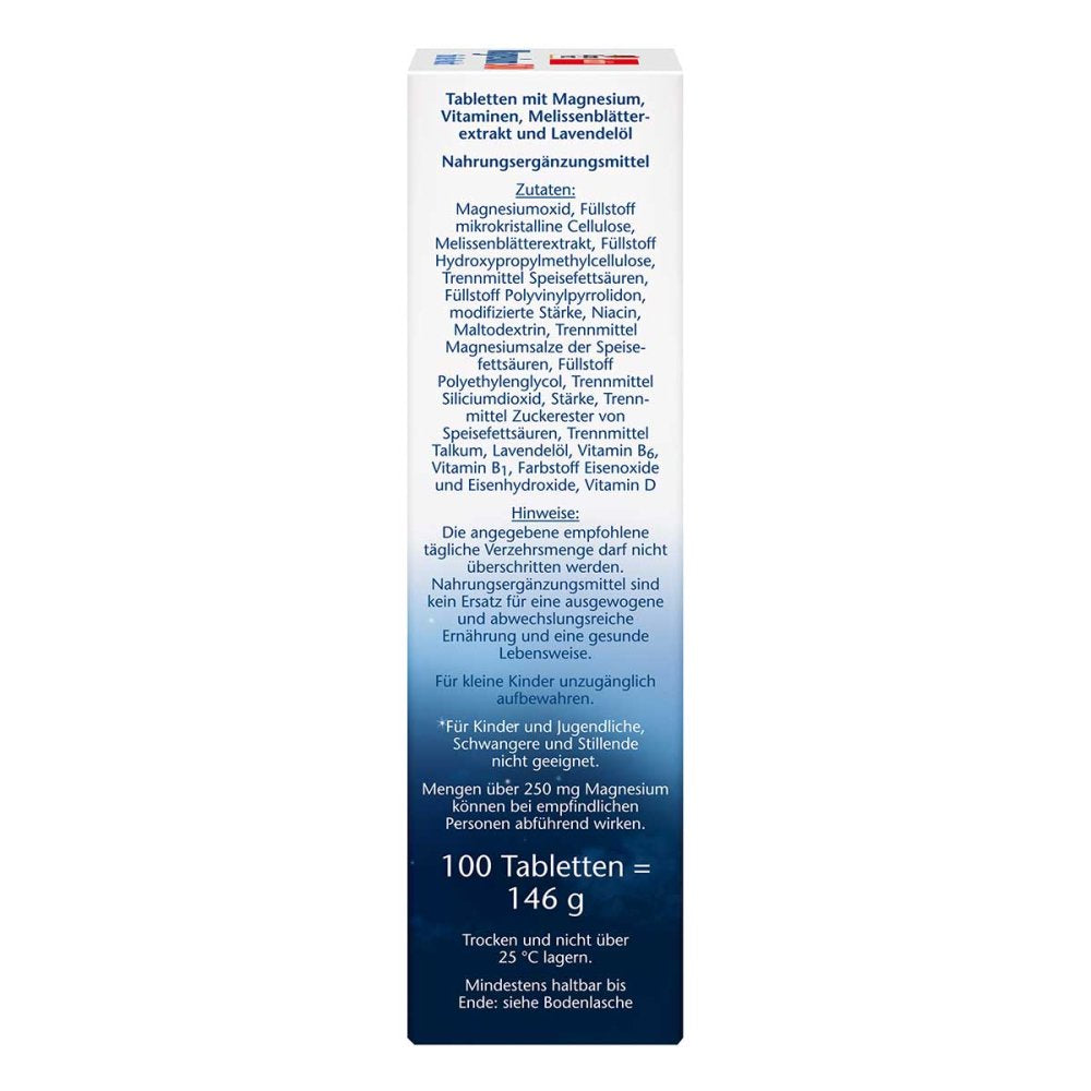 Doppelherz Magnesium 500 Night Tablets, 100 pcs PZN 18110048