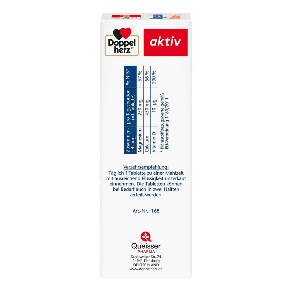 Doppelherz Magnesium+Calcium+D3 Tablets, 100 pcs