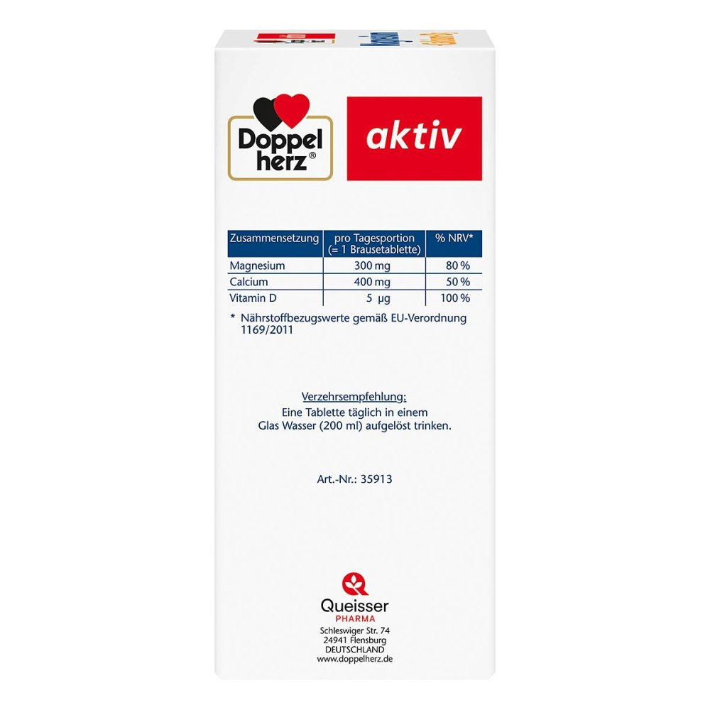 Doppelherz Magnesium + Calcium + D3 effervescent tablets, 6 x 15 tablets PZN 19068880