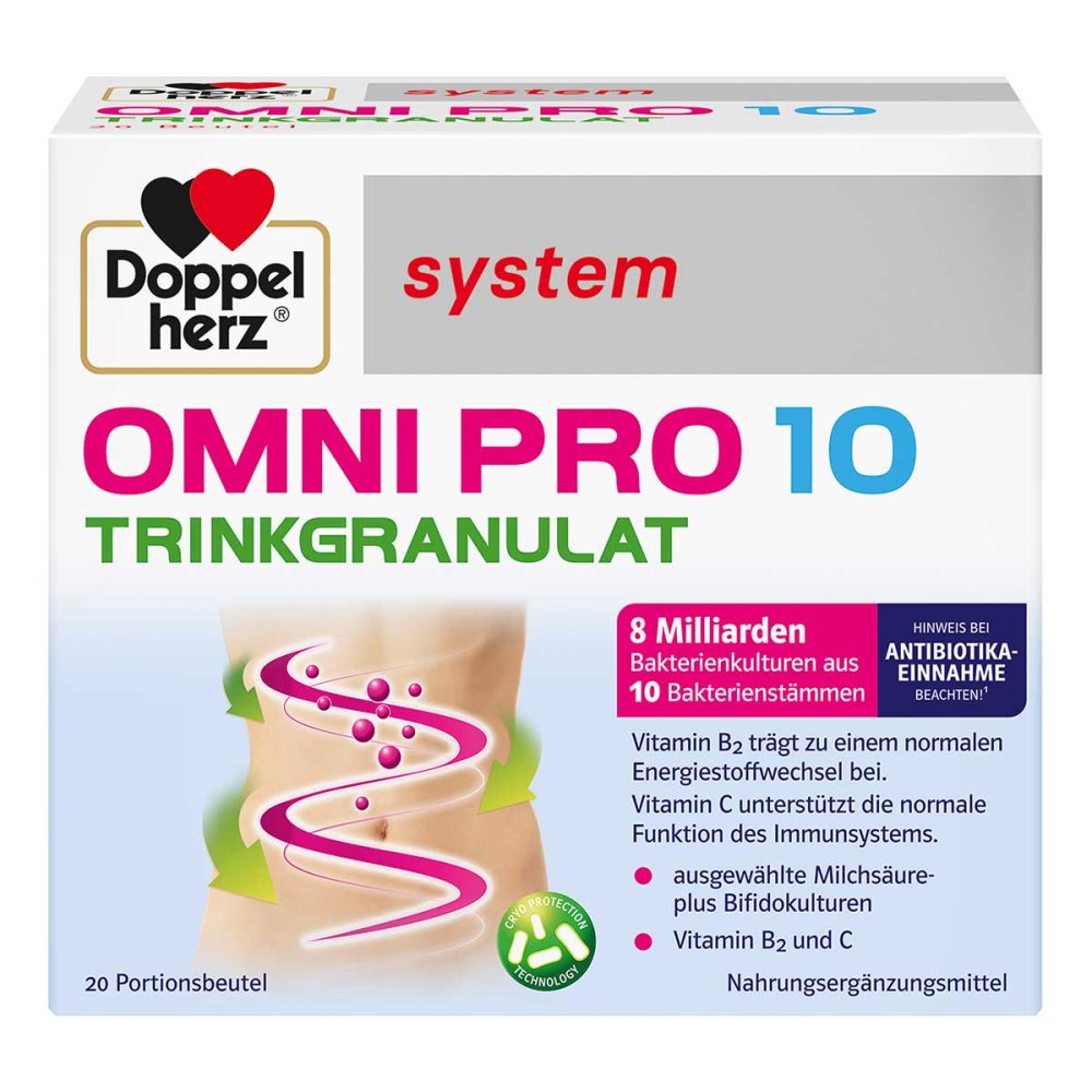 Doppelherz Omni Pro 10 系统饮用颗粒，20 片 PZN 18440366