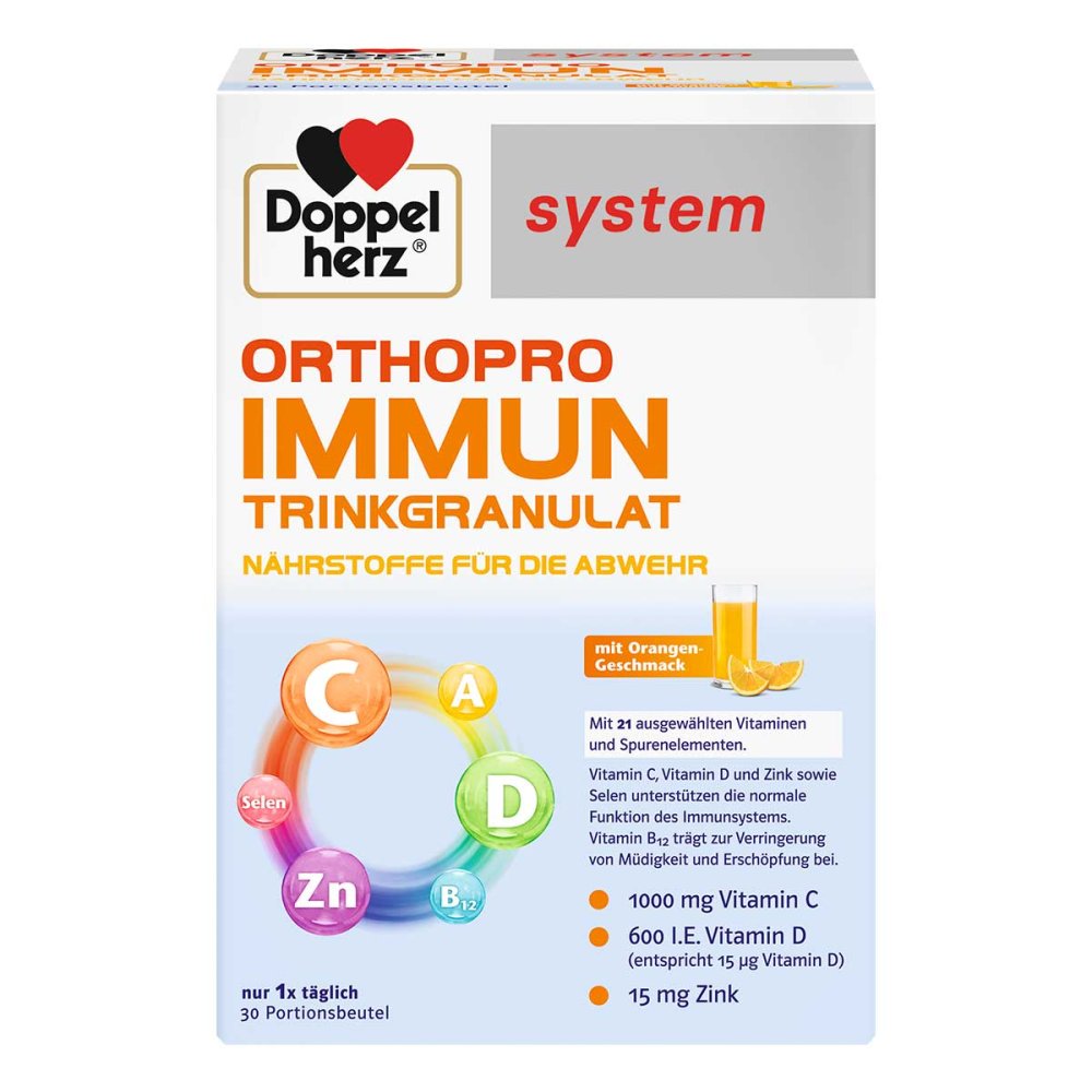 Doppelherz Orthopro Immun Drinking Granules 30 Sachets PZN 16699947 | 21 Nutrients Immune System Support
