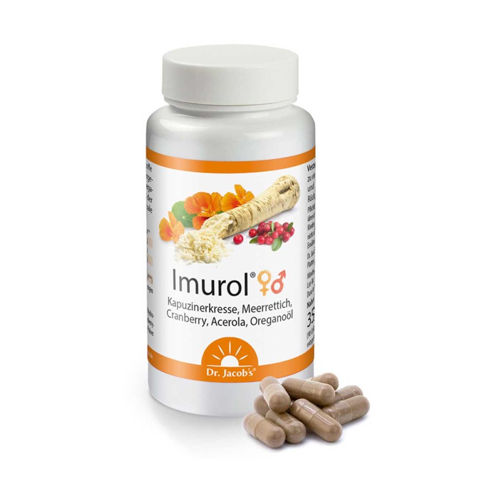 德国Imurol Dr. Jacob's 胶囊 90粒 PZN 17491114 旱金莲 辣根 蔓越莓 牛至 免疫支持
