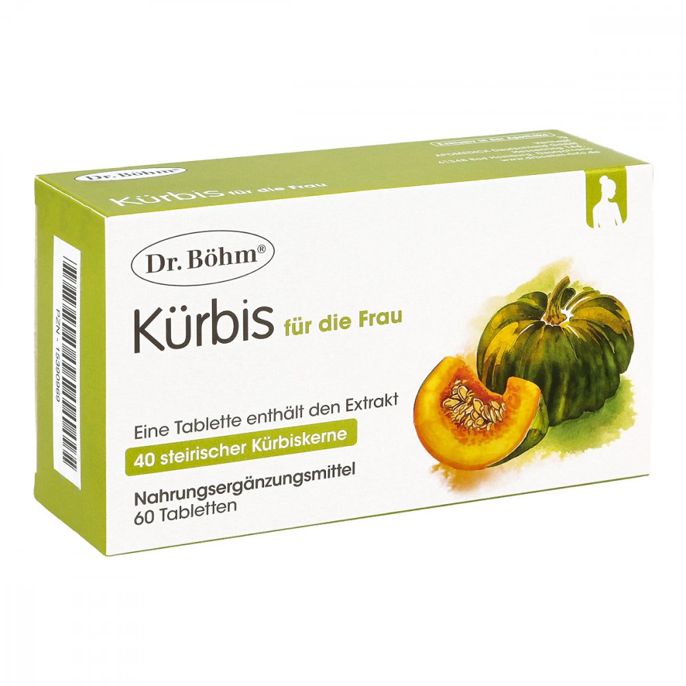 Dr. Böhm 南瓜籽女士保健片，60 片，PZN 15390969