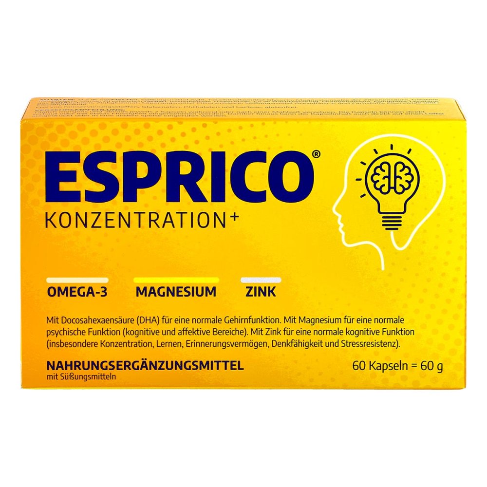 Esprico Chewing Capsules 60 pcs | Omega-3 DHA EPA + Magnesium & Zinc | PZN 01464405