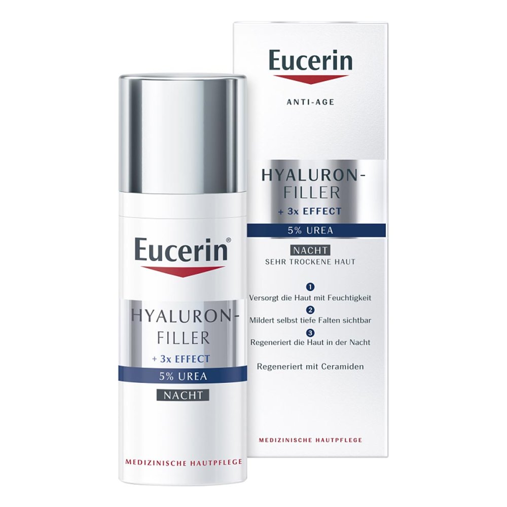 Eucerin HYALURON-FILLER 5% Urea Night Cream 50 ml, PZN 14216005