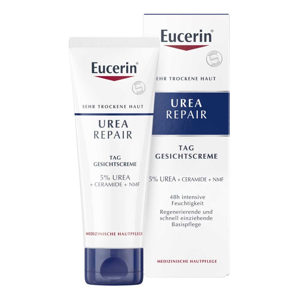 Eucerin UreaRepair Day Face Cream 5% Urea 50ml | Intensive Moisturizer for Dry to Very Dry Skin | Ceramides & Natural Moisturizing Factors PZN 15294332