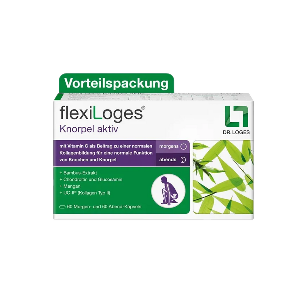 flexiLoges Knorpel Aktiv | UC-II® Type II Collagen + NAG, MSM & Chondroitin | Joint & Cartilage Support | 240 Capsules | PZN 18784628