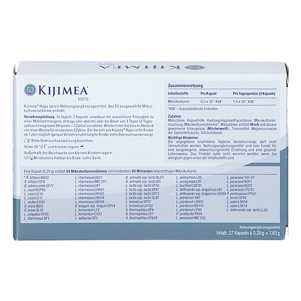 Kijimea Hypo Capsules (27 Capsules) – High-Strength Microculture Complex PZN 19476337