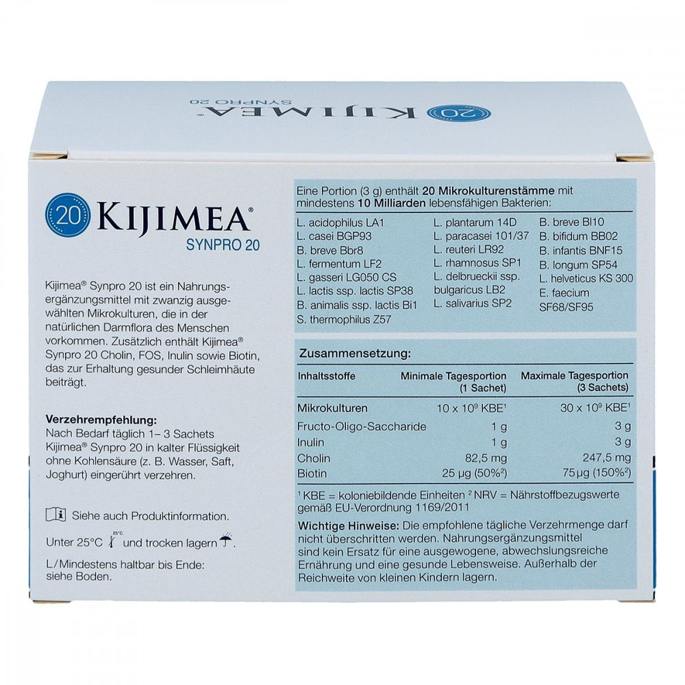 Kijimea Synpro 20 Powder 28x3 g | Advanced Gut Microbiome Support with 20 Probiotic Strains | PZN 13592373