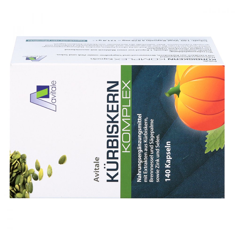 Pumpkin Seed Complex Capsules 140 pcs | Pumpkin Seed + Saw Palmetto + Nettle Formula | PZN 08896585