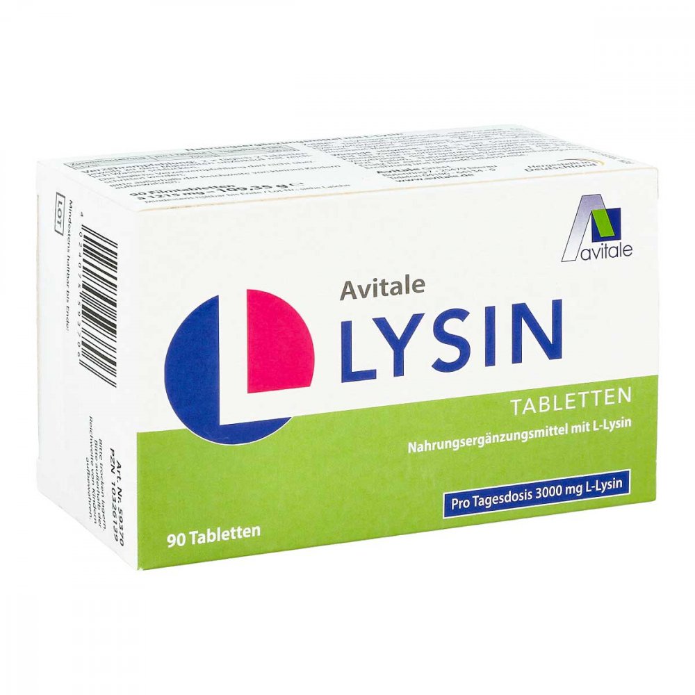 Avitale L-Lysine 750 mg tablets, 90 pcs PZN 10326139