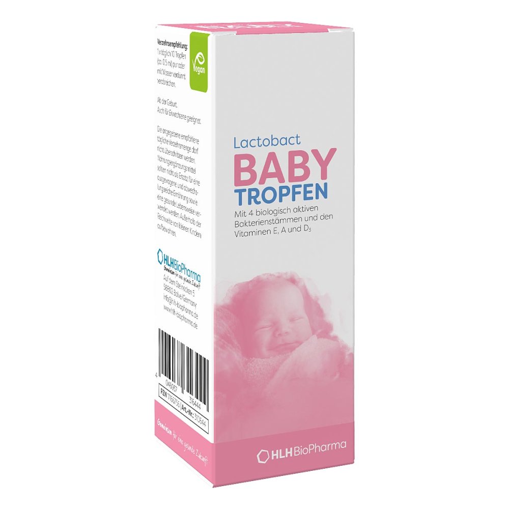 Baby Probiotic Drops with Vitamins A D3 E – Infant Gut & Immune Support – Lactobact Baby 15ml PZN 17166756