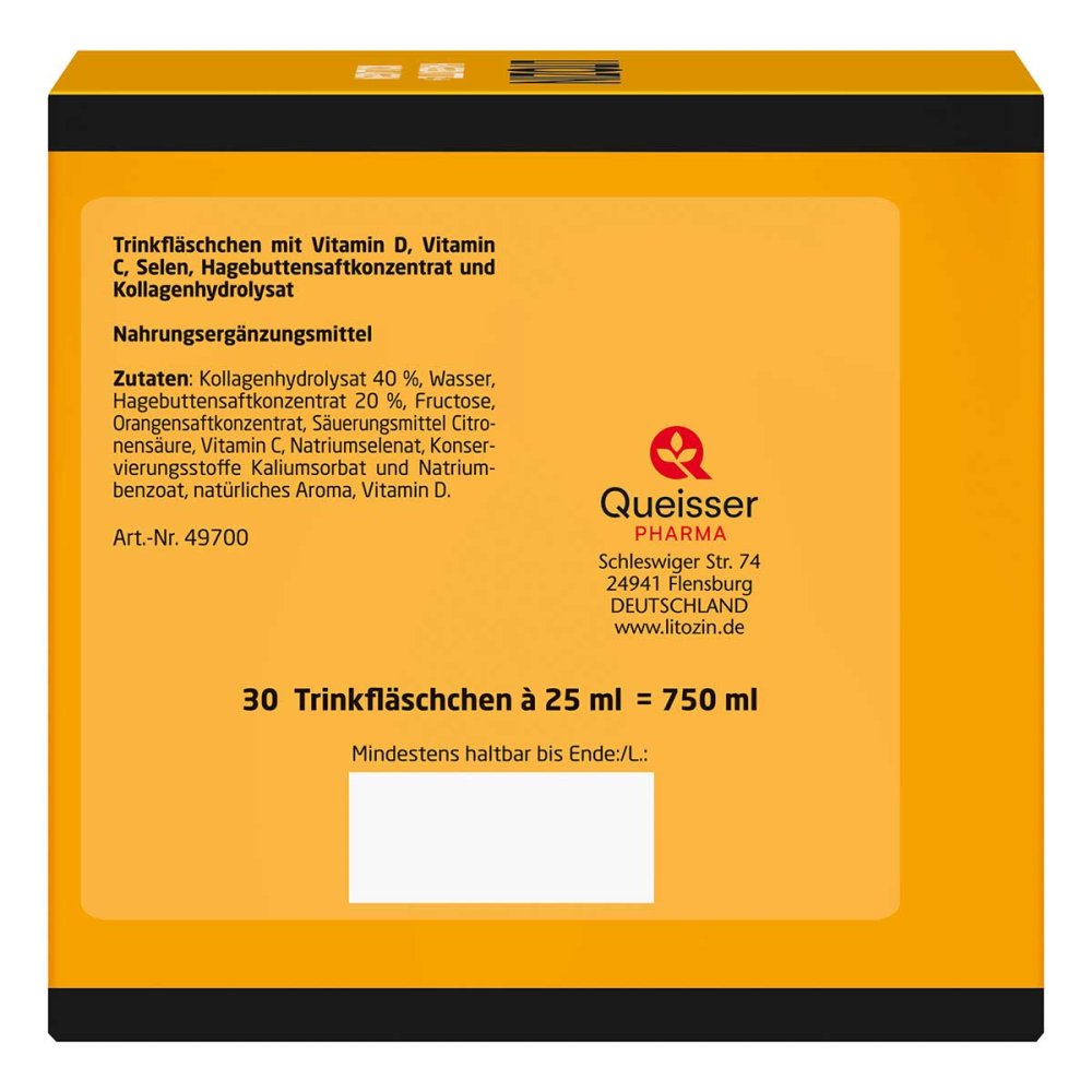 Litozin Rosehip + Collagen Drinking Vials, 30 x 25 ml PZN 11138061