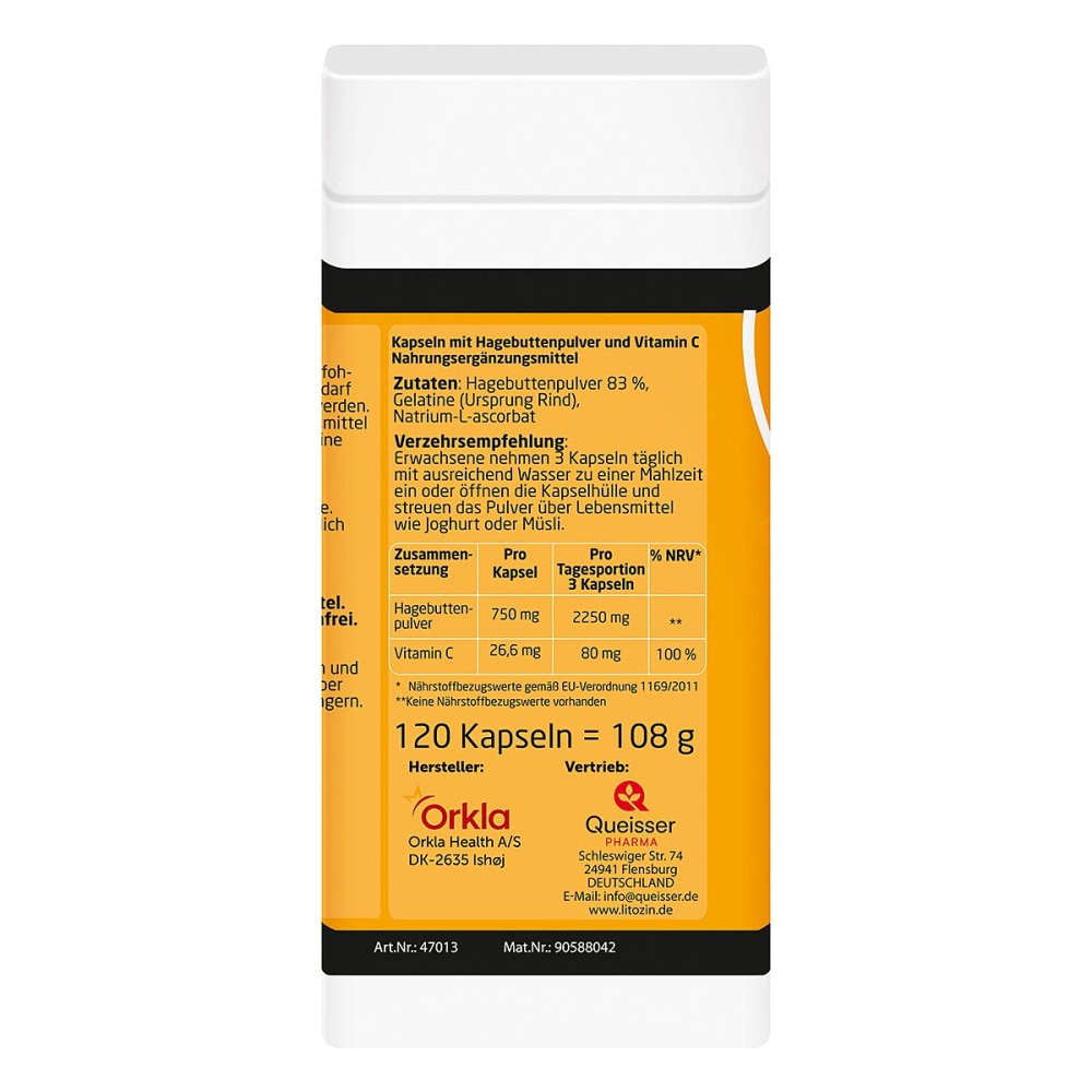 Litozin Ultra Capsules 120 pcs | Rosehip Powder + Vitamin C | Joint & Cartilage Wellness Support | PZN 09771006