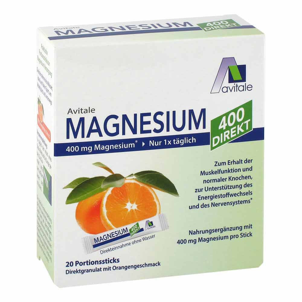 Magnesium 400 direct Orange Portion Sticks, 20 x 2.1 g PZN 15529887