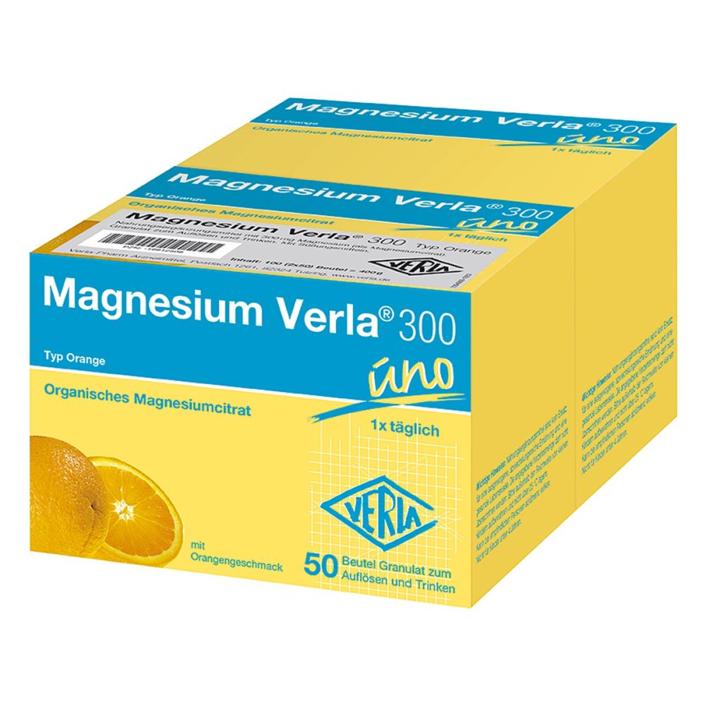 德国原装 Verla 300柠檬酸镁 橙味颗粒 100袋 PZN 18812508
