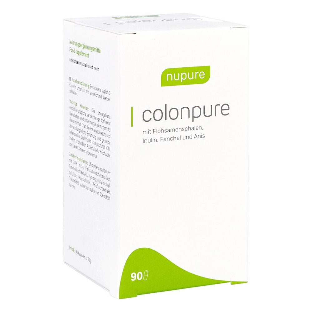 Nupure colon pure with psyllium husks and inulin capsules, 90 pcs PZN 18738901