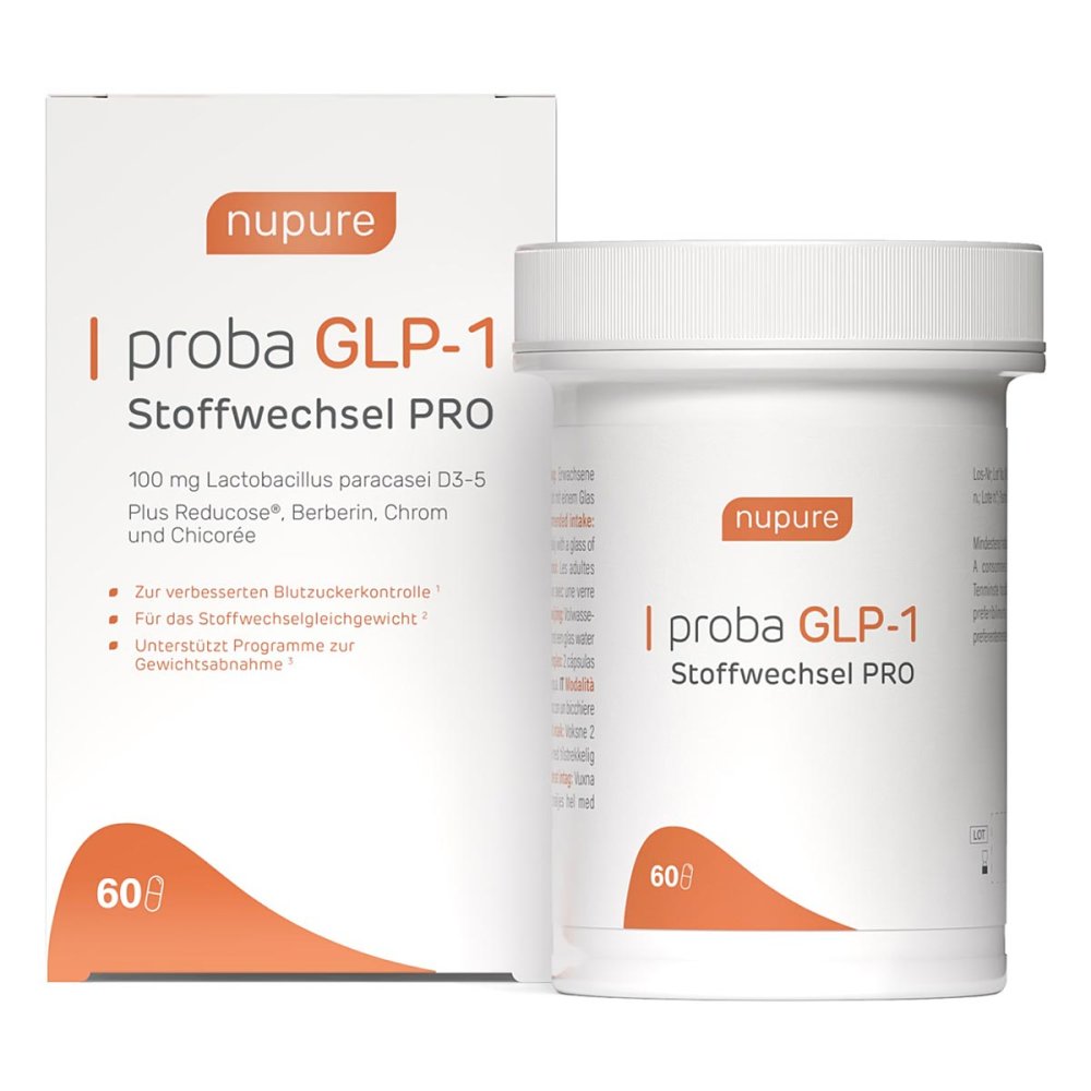 Nupure核质GLP-1 PRO益生菌胶囊 60粒 PZN 19513446 促进饱腹感 支持平衡血糖水平