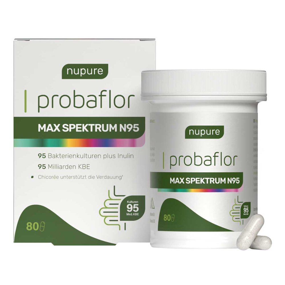 Nupure probaflor Max Spektrum N95 gastro-resistant capsules 80 pieces PZN 19290265