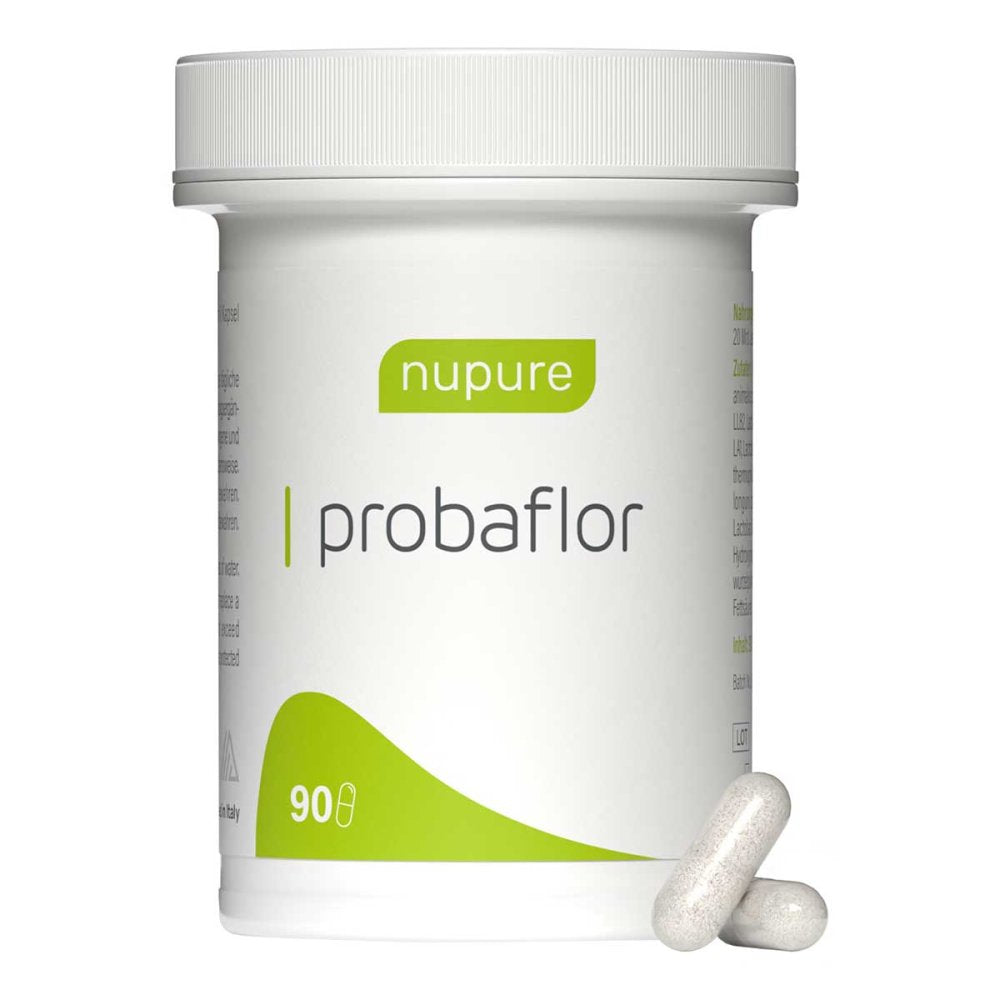 Nupure Probaflor Microbiotics Gastro-Resistant Capsules 90 pcs | Daily Probiotic Gut Flora Support | PZN 15399835