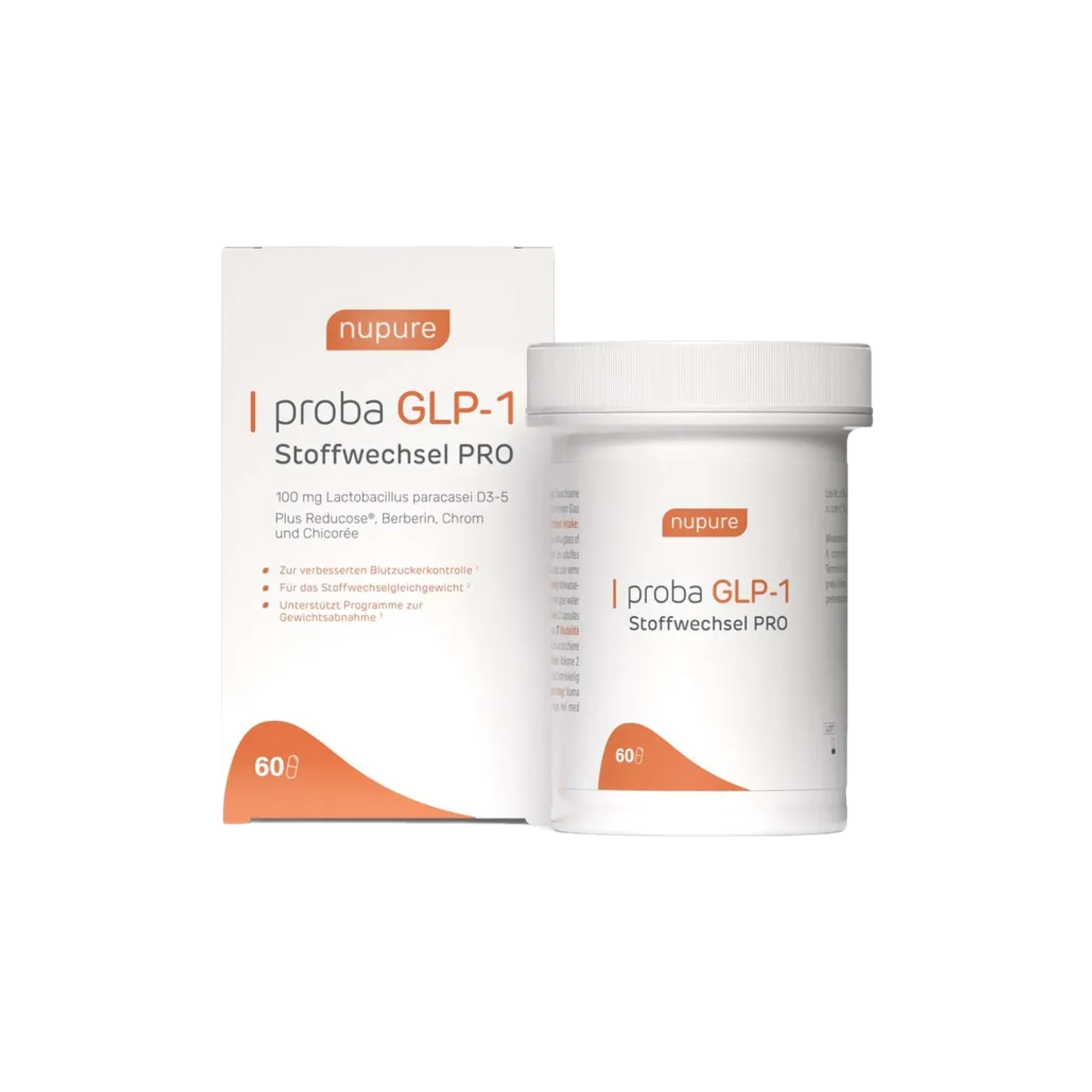 Nupure核质GLP-1 PRO益生菌胶囊 60粒 PZN 19513446 促进饱腹感 支持平衡血糖水平