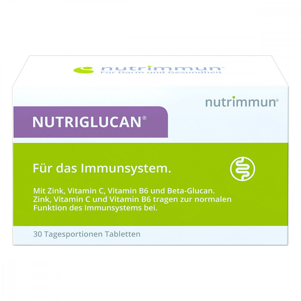 德国 Nutriglucan 片剂 90片 PZN 03736144 Beta葡聚糖 锌 维生素C B6 免疫支持
