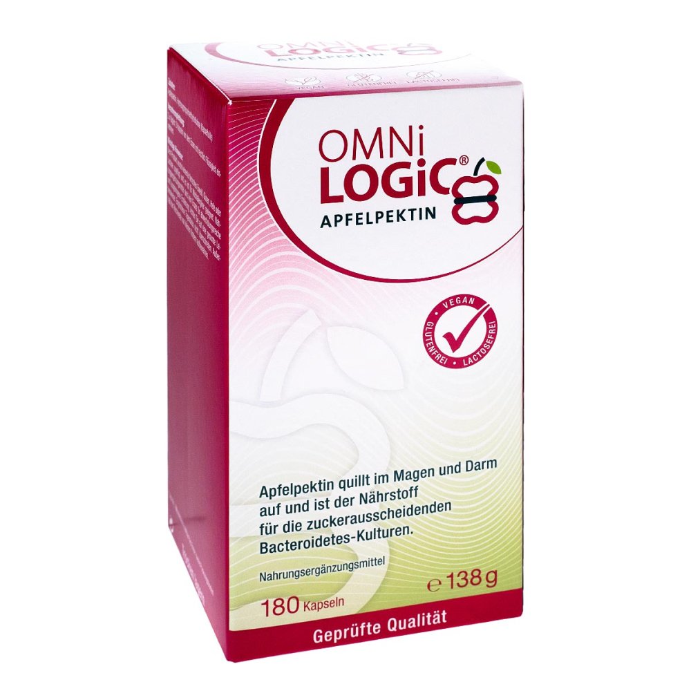OMNi-LOGiC Apple Pectin 84 Capsules | Natural Apple Pectin Fiber | Prebiotic Dietary Fiber | Vegan | Made in Germany | PZN 11678662