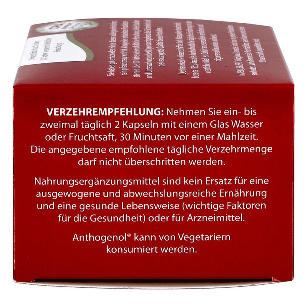 OPC Original Masqueliers Anthogenol Capsules 90 pcs PZN 07321902 – French Grape Seed & Pine Bark Polyphenols