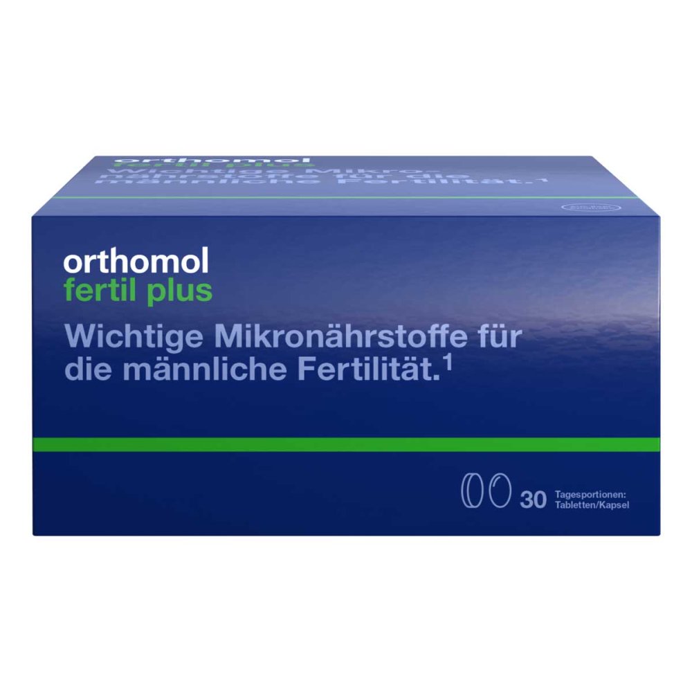 Orthomol Fertil Plus Tablets & Capsules Pack 30 Daily Portions | Male Fertility Support Formula with Zinc Selenium L-Carnitine & Omega-3 | PZN 02166673