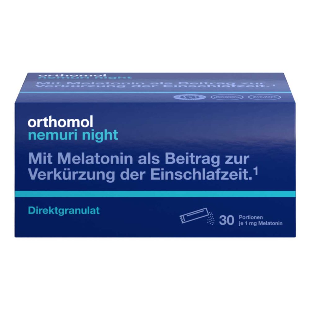 德国原装Orthomol 傲视宝安神助眠直服颗粒30支 褪黑素助眠，含柠檬香蜂草和西番莲 PZN 17440252 生活方式、旅行、压力及不规律的睡眠作息而设计