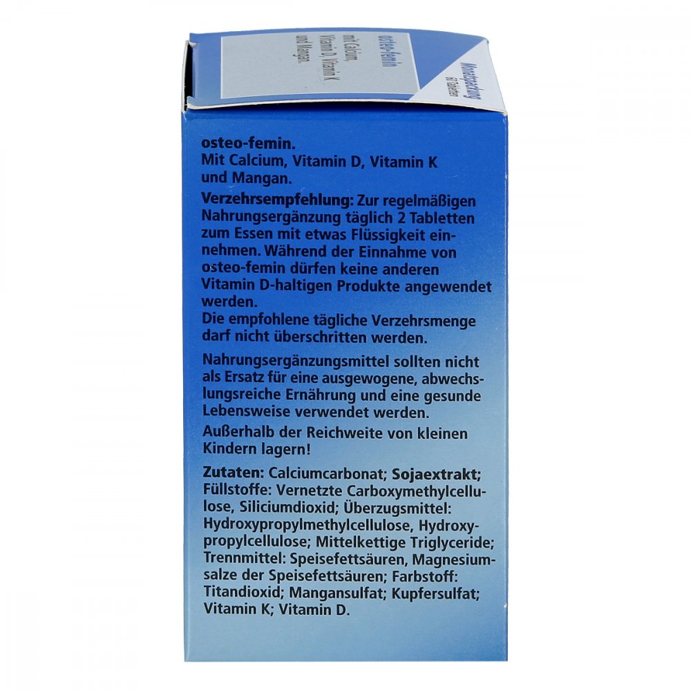 Osteo Femin Orthoexpert Bone Health Tablets 60 Tablets Calcium Vitamin D3 K2 Menopause Support PZN 07745045