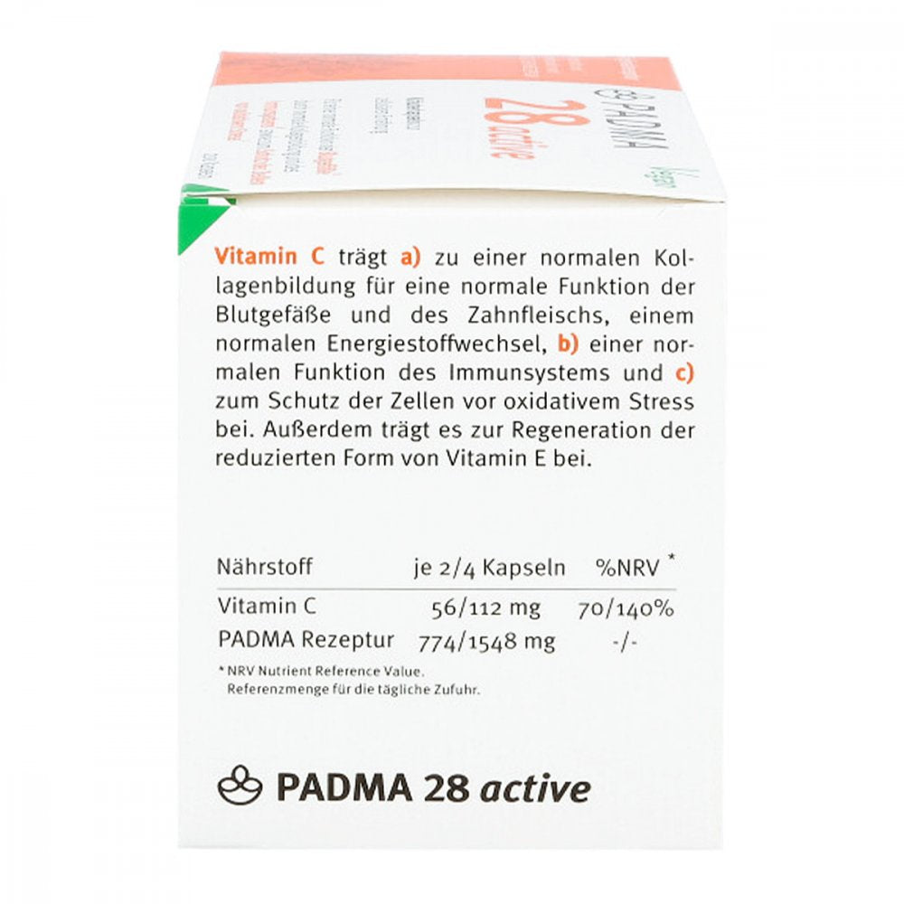 PADMA 28 Active Capsules 200 pcs | Tibetan Herbal Formula with Vitamin C | Immune & Blood Vessel Support | Vegan | PZN 16617866