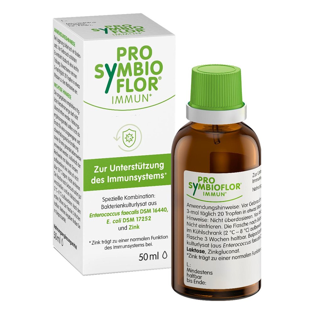 Pro-Symbioflor Immun Drops 50 ml Bacterial Cultures Zinc Immune System Support Gut Health PZN 17991785