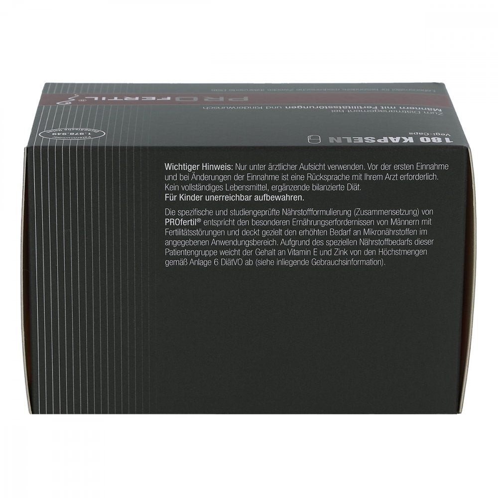 PROfertil Capsules 180 pcs | Male Fertility Support Supplement | L-Carnitine, Zinc & CoQ10 PZN: 00293999