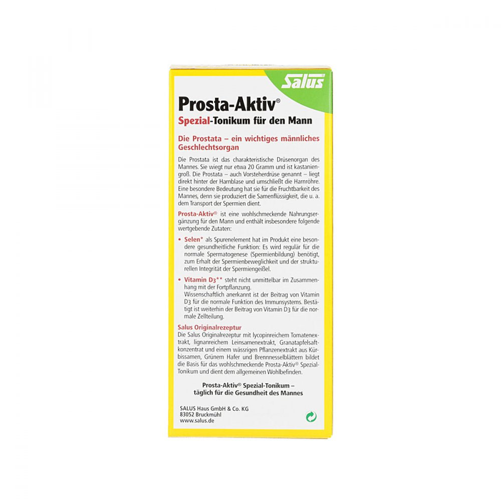 Prosta Aktiv Special Tonic Salus, 250 ml PZN 07776525 with selenium and vitamin D3