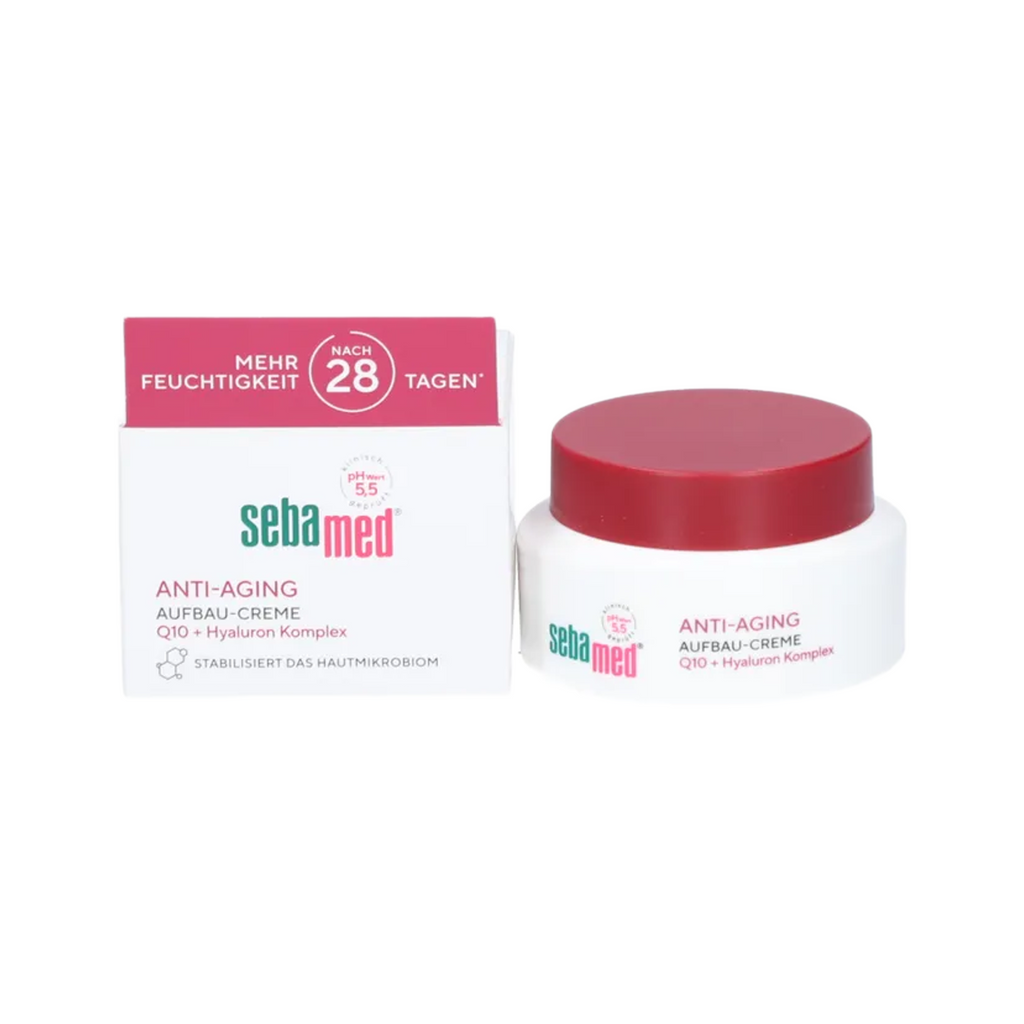 sebamed Anti-Aging Replenishing Cream | Q10 + Hyaluronic Acid + Vitamin A | Avocado Oil, Almond Oil & Shea Butter | pH 5.5 | 50 ml | PZN 19186875