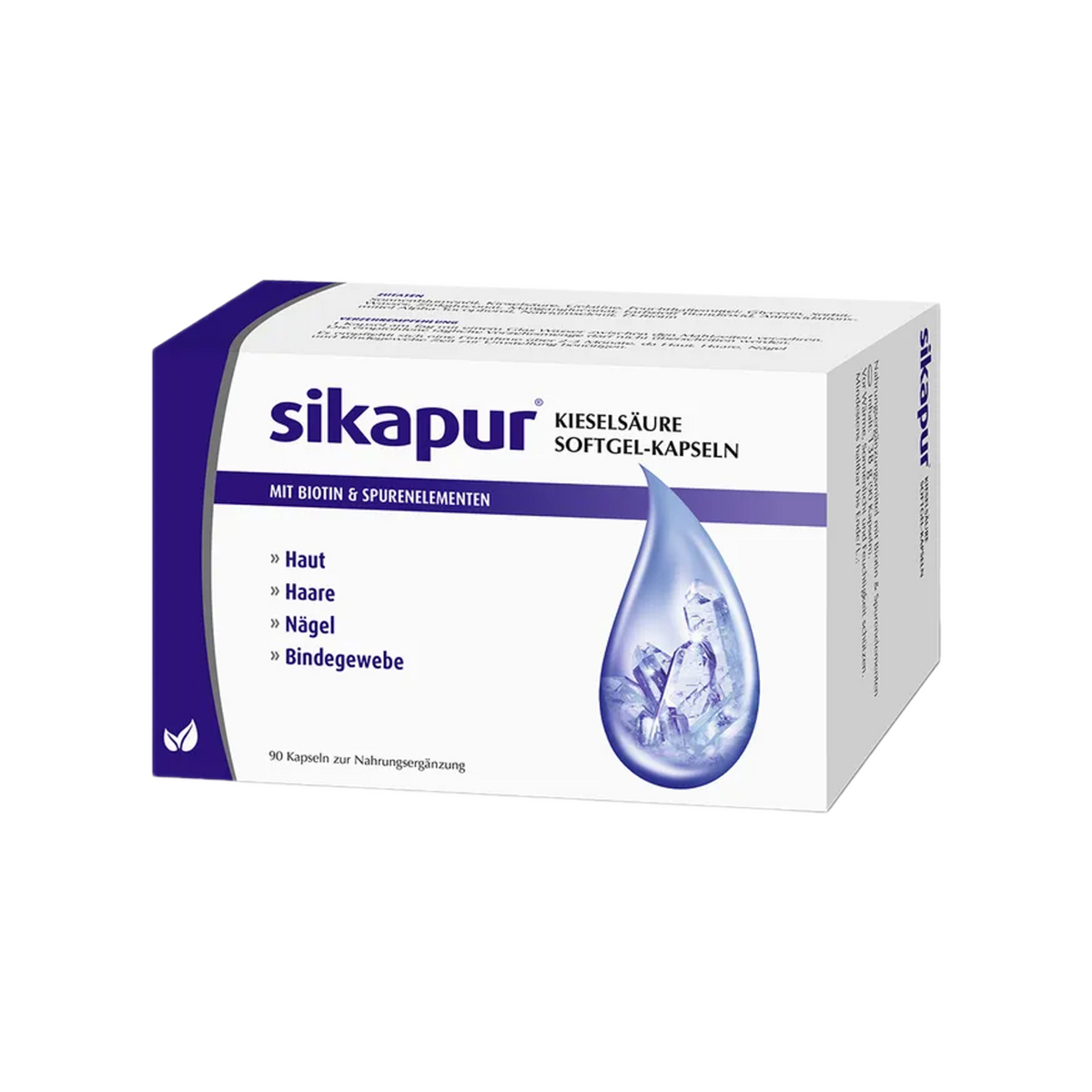 sikapur® Silicic Acid Softgel Capsules | 196 mg Silicon + Biotin, Zinc, Selenium & Manganese for Skin, Hair & Nails | 90 Capsules | PZN 09923835