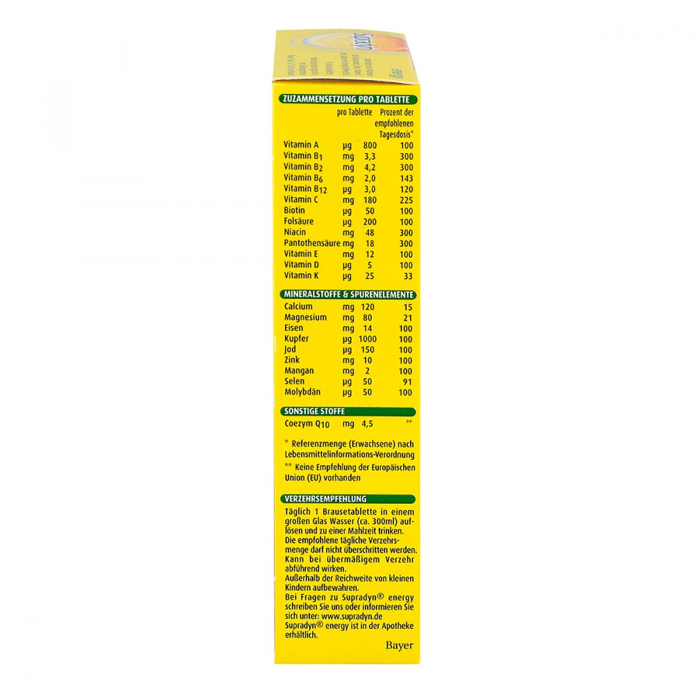 Supradyn effervescent tablets, 30 pcs PZN 01339143