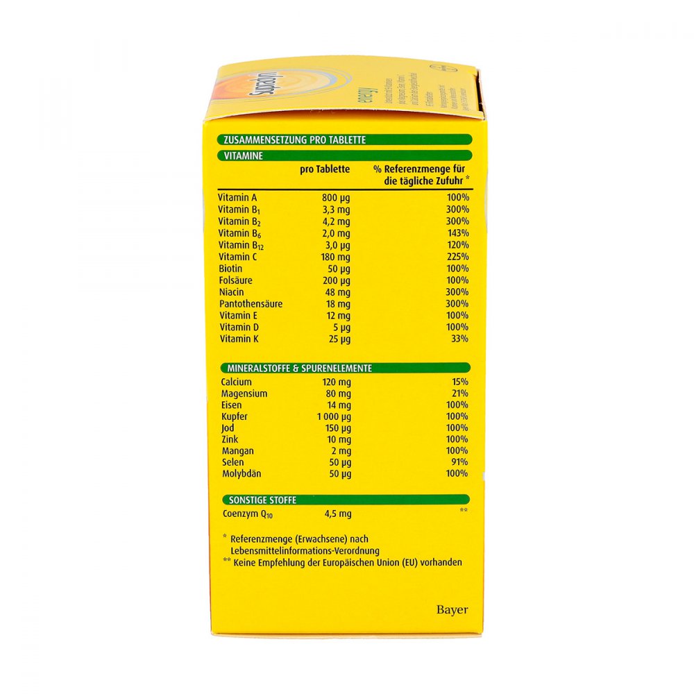 Supradyn Energy Film-Coated Tablets 95 pcs | 13 Vitamins, 9 Minerals & Coenzyme Q10 | Daily Multivitamin & Energy Support | Made in Germany | PZN 09389695