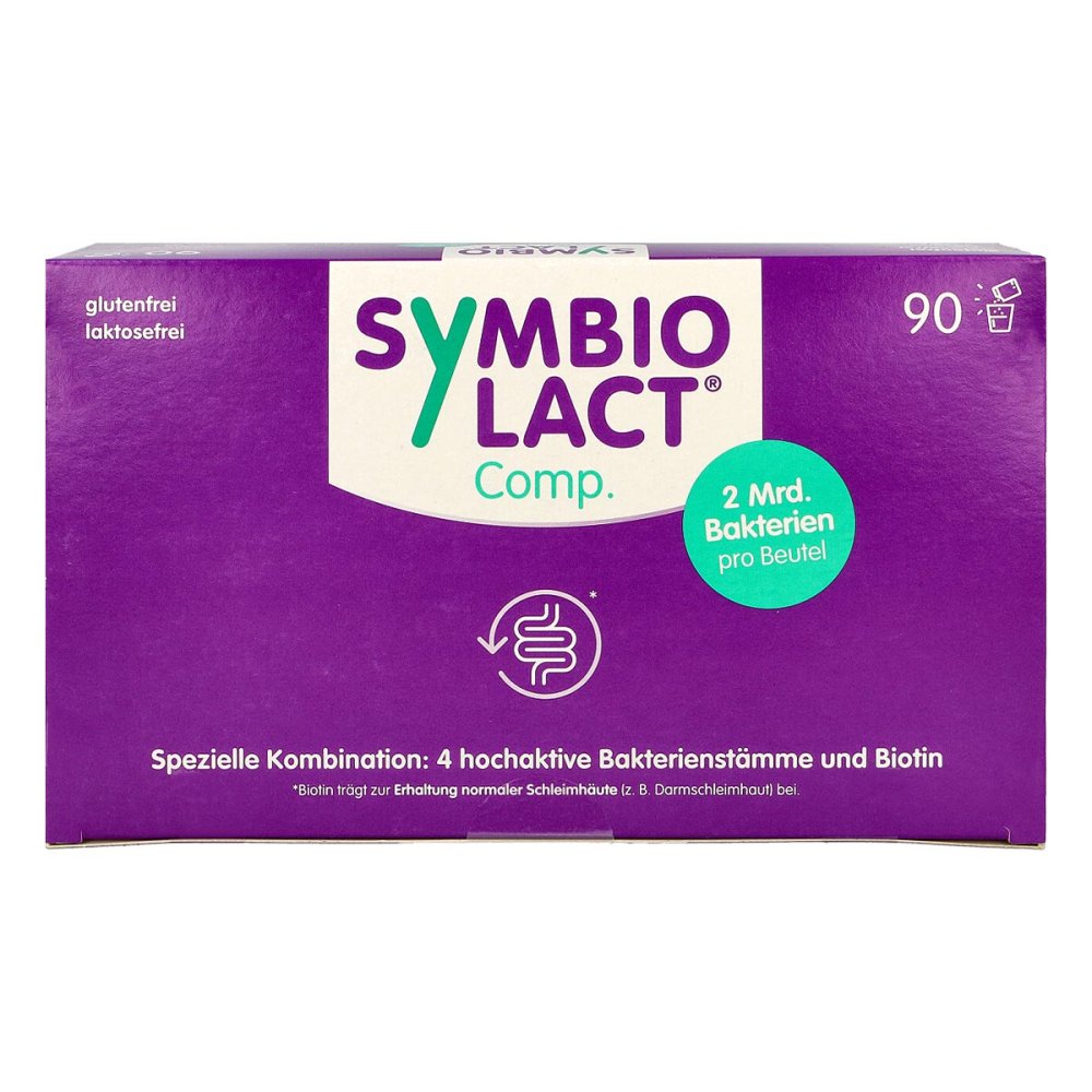 SymbioLact Comp Probiotic Powder 3x30 Sachets | 2 Billion CFU + Biotin | Gut & Microbiome Support | PZN 00171865