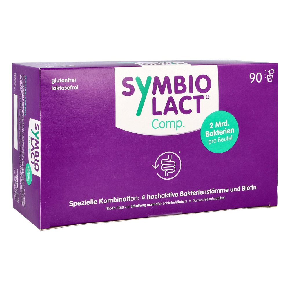 SymbioLact Comp Probiotic Powder 3x30 Sachets | 2 Billion CFU + Biotin | Gut & Microbiome Support | PZN 00171865