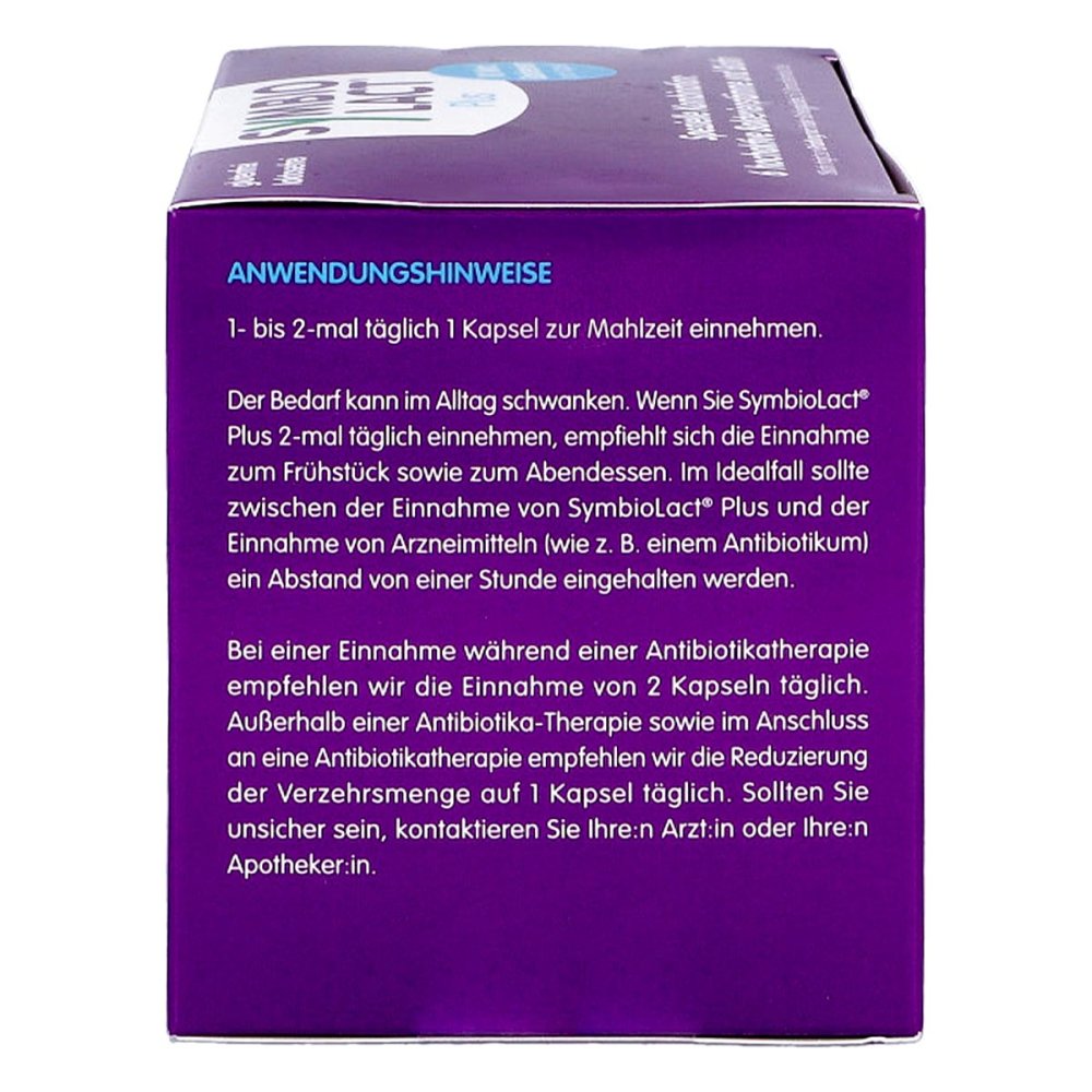 SymbioLact Plus High-Strength Probiotic 90 Capsules | 6 Live Probiotic Strains | 10 Billion CFU + Biotin | Gut Flora & Intestinal Mucosa Support | PZN 15257897