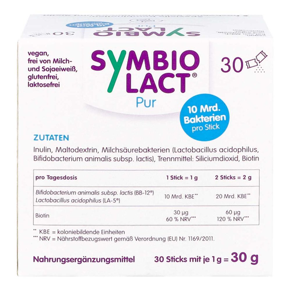 Symbiolact 纯净乳酸菌粉 30袋 PZN 01676248 不含牛奶和大豆蛋白、麸质和乳糖