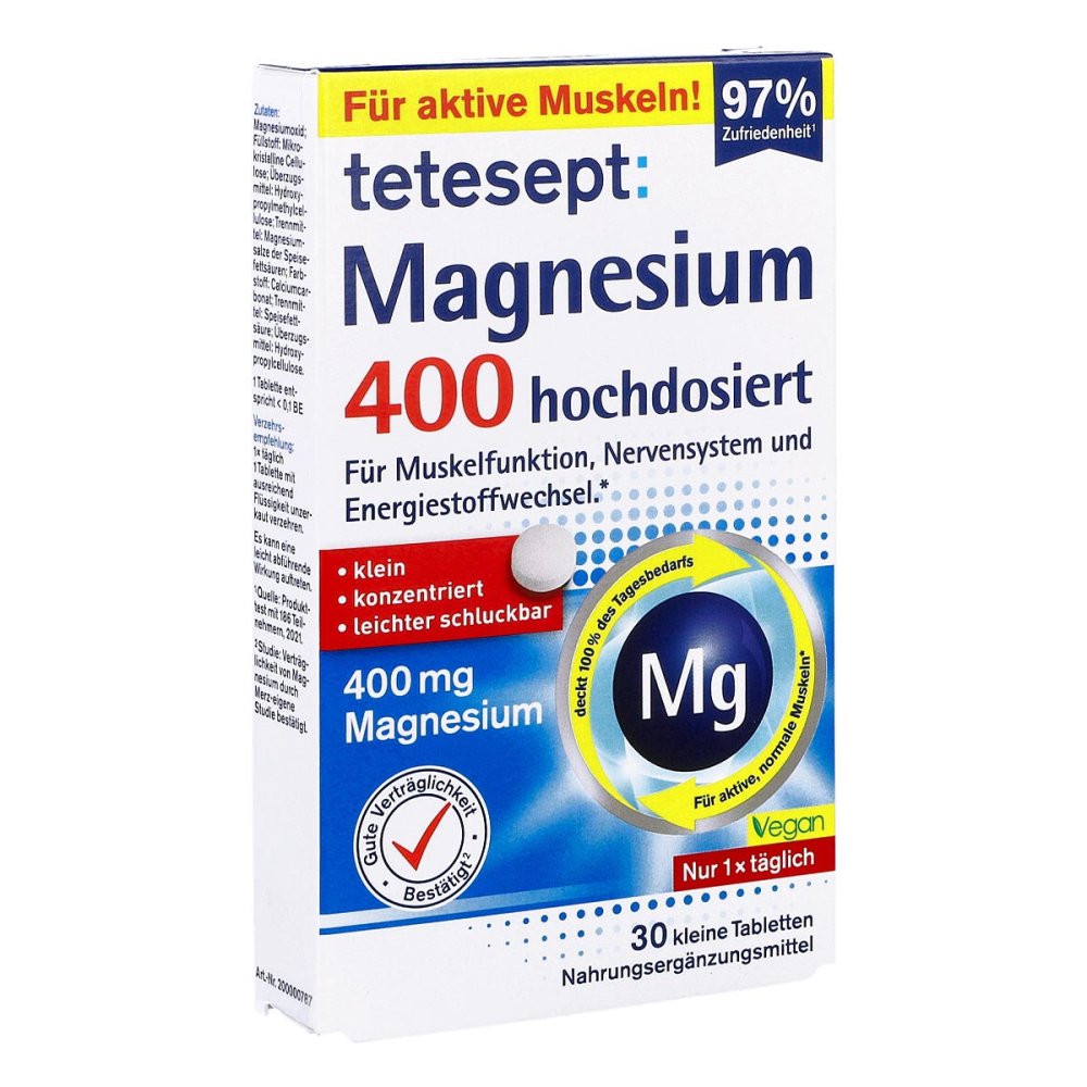 Tetesept Magnesium 400 high-dose tablets, 30 pcs PZN 15629057