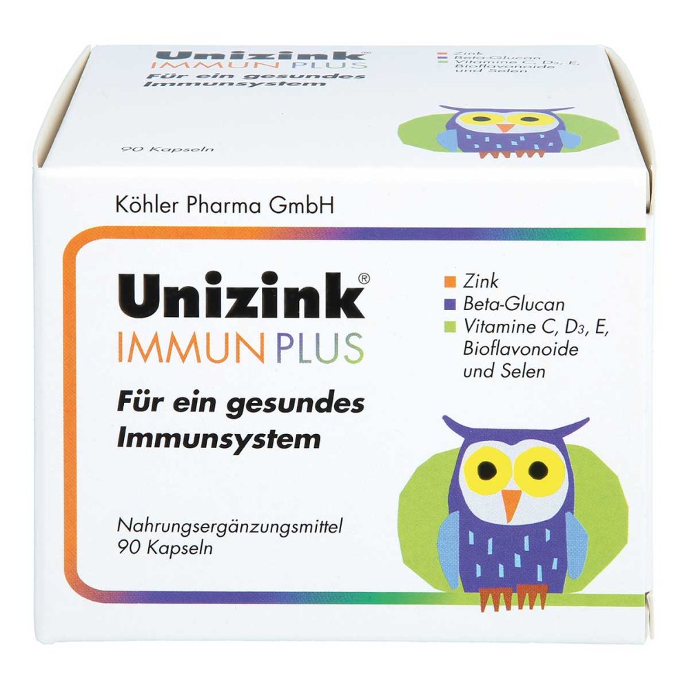 Unizink 免疫力胶囊 90 粒 加强型 PZN 05489514 复合维生素矿物质