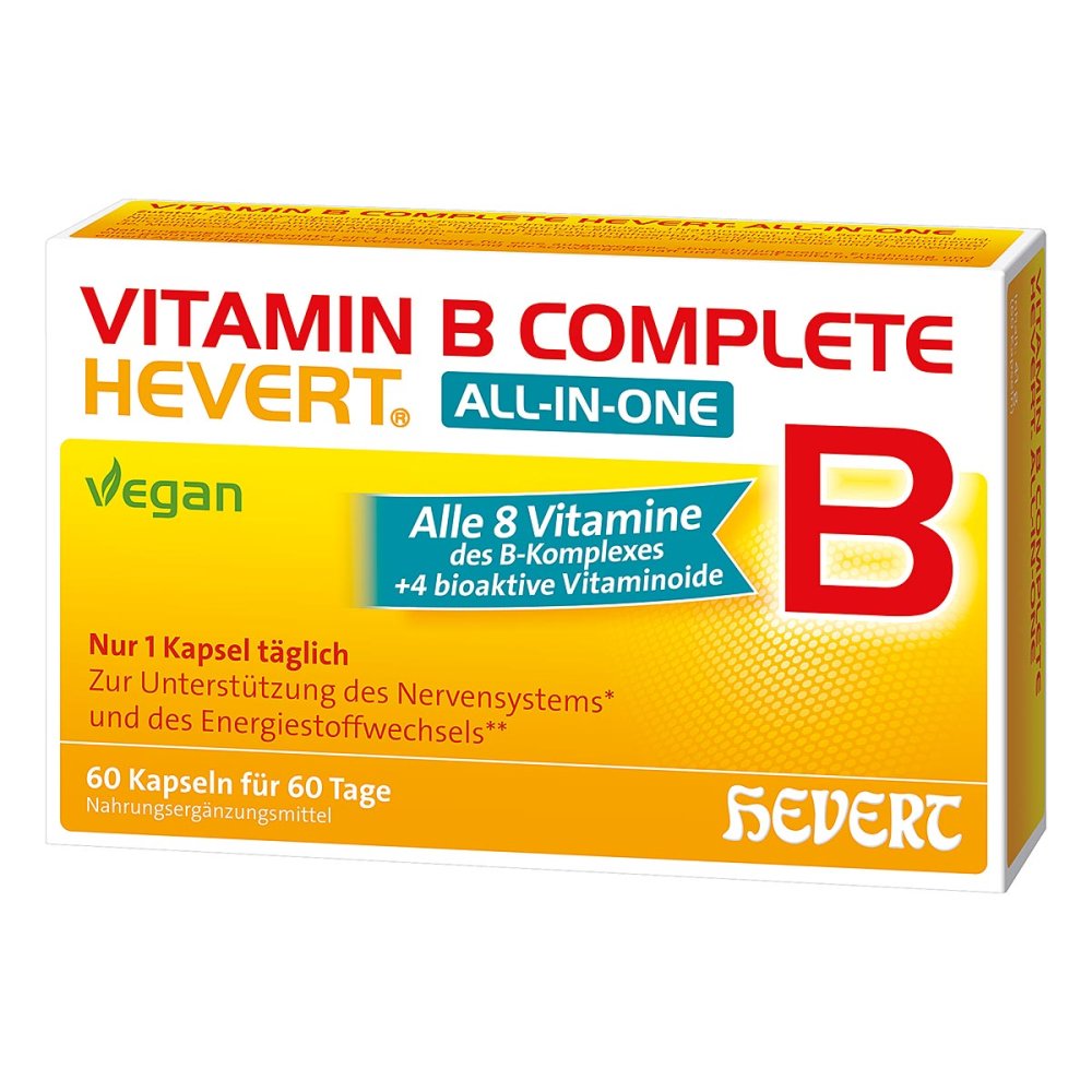 Vitamin B Complete Hevert all-in-one capsules, 60 pcs PZN 19214749
