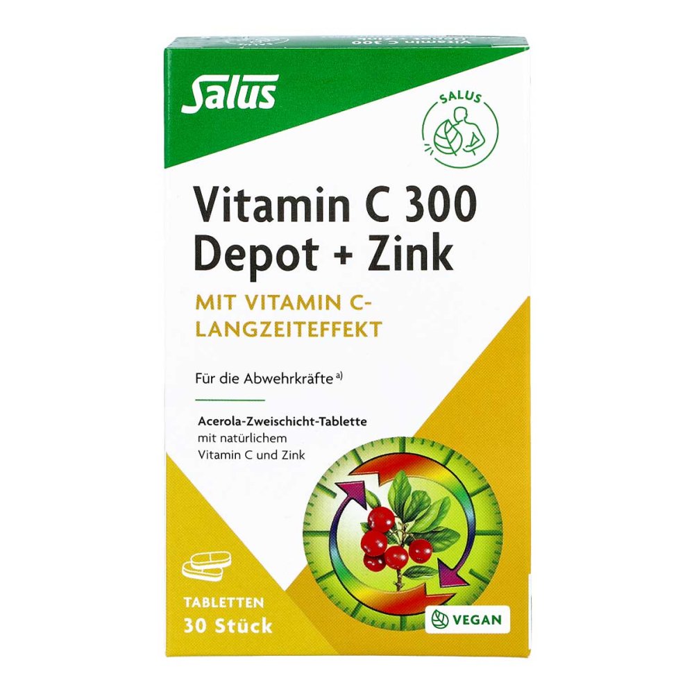 维生素 C 300 Depot + 锌 Salus 片，30 片 PZN 17938294