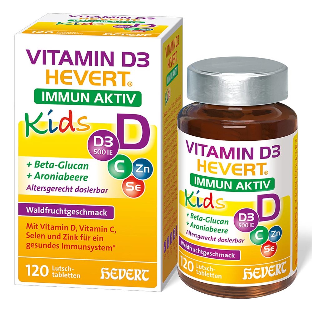 Vitamin D3 Hevert Immun Aktiv Kids Lozenges, 120 tablets, PZN 19972409